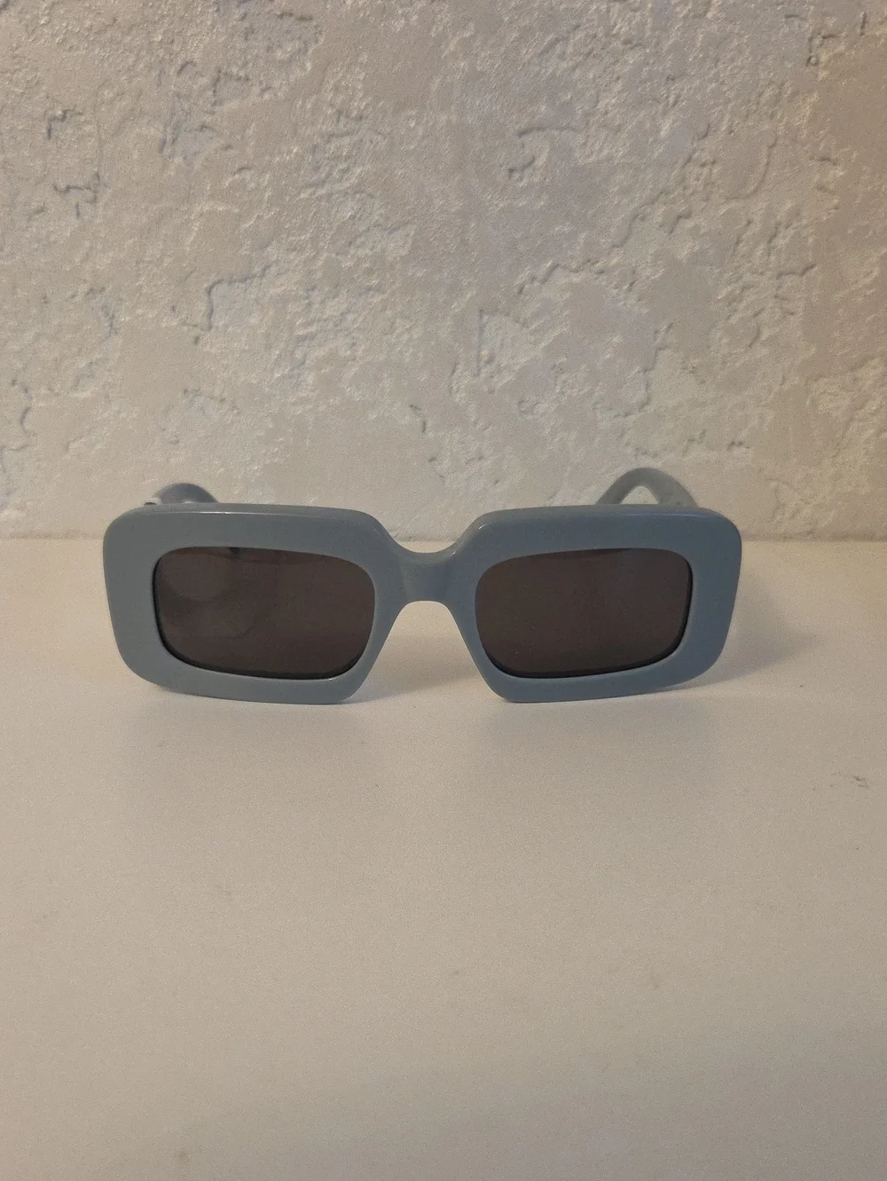 Celine Rectangular Sunglasses in Pale Blue with Dark Lenses